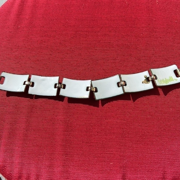Kay Denning MCM Enamel on Copper Bracelet Vintage Signed - Picture 7 of 11